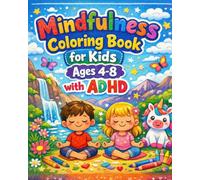 Mindfulness Coloring Book for Kids Ages 4-8 with ADHD: Simple Thick Outline Designs to Improve Attention, Reduce Anxiety & Encourage Relaxation with Engaging Activities