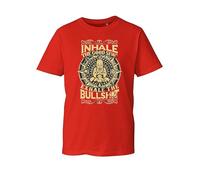 Mindfulness Humor - Camiseta con texto en inglés "Inhale The Good Exhale" The Nonsense Quote - Camiseta gráfica de meditación, rosso, XL