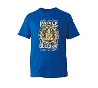 Mindfulness Humor - Camiseta con texto en inglés "Inhale The Good Exhale" The Nonsense Quote - Camiseta gráfica de meditación, azul cobalto, 5 Years Plus