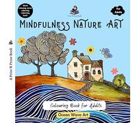 Mindfulness Nature Art: Un libro para colorear para adultos - Arte de olas del océano (edición en inglés e inglés)