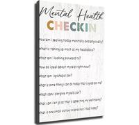 Mindfulness Questions Poster Self Care Reflection Prompts for Calming Wall Art Decor(Unframed,08x12inch(20x30cm))