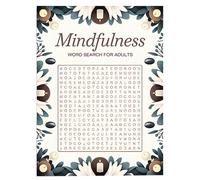 Mindfulness Word Search, Brain Exercise Game, Word Find Puzzle, Relaxing Stress Relief, Portable Entertainment, Waiting Room Travel, Cognitive Exercise Book, 8.27x11.22 Inches