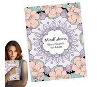 Mindfulness Word Search, Word Find Books, Portable Entertainment Games, Brain Exercise Activities For Adults, Seniors, Teens, Stress Relief, Mental Fun, 8.27x11.22 Inches