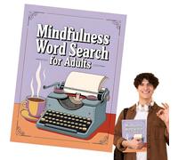 Mindfulness Word Search, Word Find Books, Portable Entertainment Games, Brain Exercise Activities For Adults, Seniors, Teens, Stress Relief, Mental Fun, 8.27x11.22 Inches