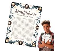 Mindfulness Word Search, Word Search Books | de palabras de viaje - Juegos de ejercicios cerebrales, actividades de entretenimiento para adultos mayores adolescentes