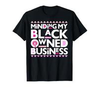 Minding My Own Black Business Apoyando el Cáncer de Mama Rosa Camiseta