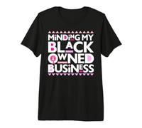 Minding My Own Black Business Apoyando el Cáncer de Mama Rosa Camiseta Premium