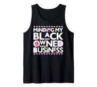 Minding My Own Black Business Apoyando el Cáncer de Mama Rosa Camiseta sin Mangas
