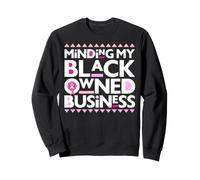 Minding My Own Black Business Apoyando el Cáncer de Mama Rosa Sudadera