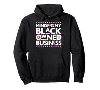 Minding My Own Black Business Apoyando el Cáncer de Mama Rosa Sudadera con Capucha