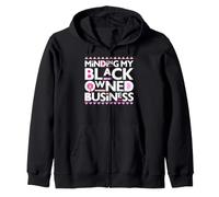 Minding My Own Black Business Apoyando el Cáncer de Mama Rosa Sudadera con Capucha