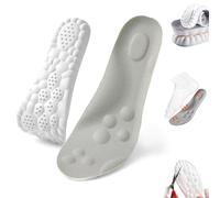Mindrise Massage Insoles, 4D Cloud Shoe Inserts, Memory Foam Insole with Arch Support, Cut-to-Size Shoe Inserts for All-Day Comfort and Support (Gray, 7-8)