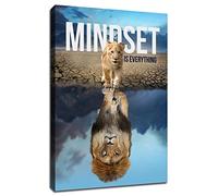 Mindset is Everything - Arte de pared, decoración de oficina, arte motivacional de pared, impresiones en lienzo, citas de empresario, póster de lienzo para oficina, hogar, dormitorio, sala de estar,