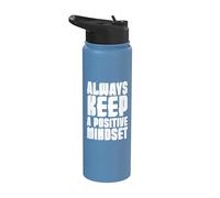 Mindset Positivity Art Inspirador Mente Motivacional Cita Stainless Steel Insulated Water Bottle