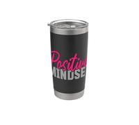 Mindset Positivity Art Inspirador Mente Motivacional Cita Vaso térmico de acero inoxidable de doble pared