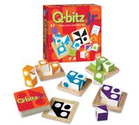 Mindware , Q-bitz Jr. , Miniature Game , Ages 5+ , 2-4 Players , 15 Minutes Playing Time