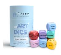 Mindzen smART - Juego de dados de dibujo y pintura para adultos, un kit único de arte y manualidades para artistas y profesores, juego de 9 dados para despertar la creatividad y la imaginación