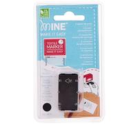 Mine Stamp - Recambio de Tinta para Marcador de Ropa y Libros Smart | Tinta para Sello | Cartuchos de Tinta Textil Permanente | Resistente a Lavados | Negro | Pack 2 unidades