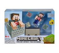 Minecraft 3.25" Carrito De Mina Mayhem Figura De Acción Set De Juego - Mattel
