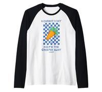 Minecraft A Carrot A Day Keeps The Creeper Away Carrot Icon Camiseta Manga Raglan