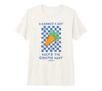 Minecraft A Carrot A Day Keeps The Creeper Away Carrot Icon Camiseta Premium