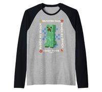 Minecraft Adventure Mode Block by Block Snack by Snack 2009 Camiseta Manga Raglan
