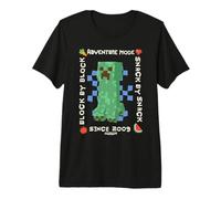 Minecraft Adventure Mode Block by Block Snack by Snack 2009 Camiseta Premium