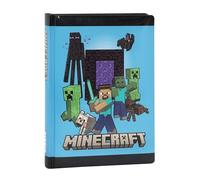 Minecraft - Agenda escolar diaria, 12 meses, 320 páginas coloridas, para escuela primaria y secundaria, 13 x 17,8 cm, color azul