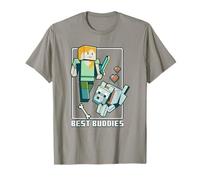 Minecraft Alex and Wolf Best Buddies Camiseta