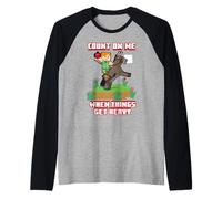 Minecraft Alex Count On Me When Things Get Heavy Poster Camiseta Manga Raglan