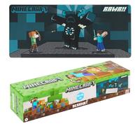 Minecraft Alfombra Escritorio para Niños, Tapete Raton Antideslizante 80 x 35cm - Regalo Gamers (Azul)