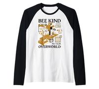 Minecraft Bee Kind To Your Overworld Bees In Meadows Biome Camiseta Manga Raglan