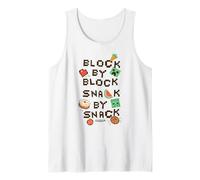 Minecraft Block by Block Snack by Snack Classic Game Icons Camiseta sin Mangas