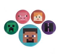 Paquete de insignias MINECRAFT (caras), Metal