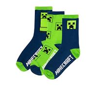 Minecraft Calcetines Paquete de 3 para Niños Multicolor 37-40