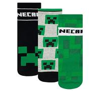 Minecraft Calcetines Paquete de 3 para Niños Verde 27-30