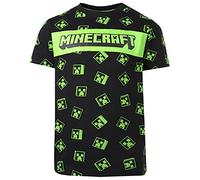 Minecraft - Camiseta - Camiseta negra Creeper - Ropa 100 % algodón - Ropa para niños - Ropa para niños - Regalos de cumpleaños para niños, Negro, 9-10 años