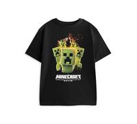 Minecraft Camiseta gráfica para niños con opciones de videojuegos, personajes temáticos, cuello redondo, manga corta, con capucha, ropa, 13-14 años