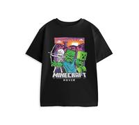 Minecraft Camiseta gráfica para niños con opciones de videojuegos, personajes temáticos, cuello redondo, manga corta, de ajuste holgado, 5-6 años