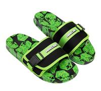 Minecraft Chanclas Niño con Cierre de Velcro, Creeper Sandalias Niños Verano para Uso Diario y Casa, Gamer Regalos (38 / 39EU, Verde Minecraft)