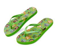 Minecraft Chanclas Playa y Piscina para Niño - Regalos para Gamers (Verde Flip Flops, 30-31 EU)