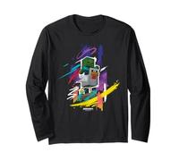 Minecraft Chicken Jockey Mob Paint Brush Strokes Background Manga Larga