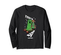 Minecraft Christmas Tisss The Season! Creeper & Holiday Tree Manga Larga