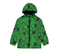 Minecraft Chubasquero Niño Con Motivo Gaming, Chaqueta Impermeable Niño De Creeper, Ropa Impermeable Manga Larga Para Niños Verde 9-10 Años