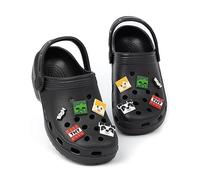 Minecraft Classic Zuecos Sandalias Niños | Niñas Juego Personajes Armas Novedad Charms Controles deslizantes | Correa de Apoyo ventilada Summer Beach Piscina Calzado