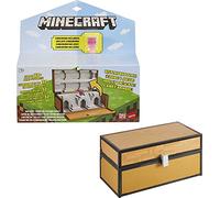 Minecraft Cofre maletín para almacenar figuras de juguete, incluye muñeco de Enderman teletransporte (Mattel GTP32)