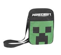 Minecraft - Correa ajustable con cierre de cremallera, ideal para el tiempo libre, bolsillo frontal con cremallera, 22 x 5 x 13 cm - Verde