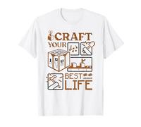 Minecraft Craft Your Best Life Crafting Table Classic Tools Camiseta