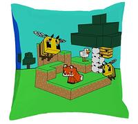 Minecraft Creative Mode - Funda de cojín (100% algodón, 80 x 80 cm)