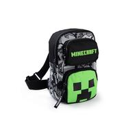 Minecraft Creeper - Bolsa de transporte con cremallera y correa de hombro ajustable para niños, con temática de juego, para jóvenes jugadores